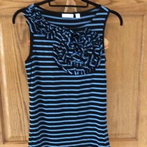 New York & company navy blue stripe tank